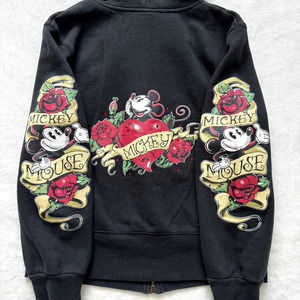 Original Disney Mickey Mouse Rose Tattoo‎ Themes Full Zip Sweatshirt Hoodie